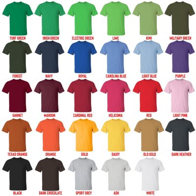t shirt color chart - Creed Band Store